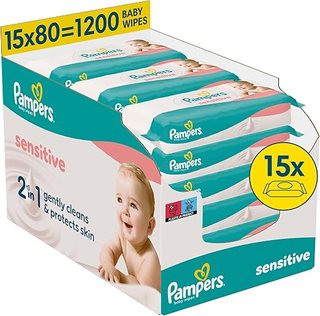 Pampers Sensitive (15 × 80 Tücher)