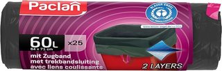 Paclan Zugbandsäcke 60 L (Blauer Engel)
